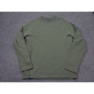 Lululemon City Sweat Crew Sweatshirt Mens XS Green Side Zip Stretch